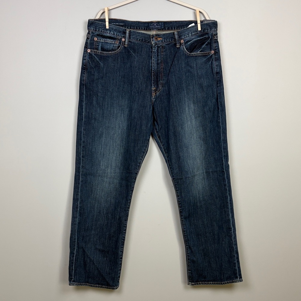 NWT Lucky Brand Men’s 181‎ Relaxed Straight Blue Jeans SZ 38x30